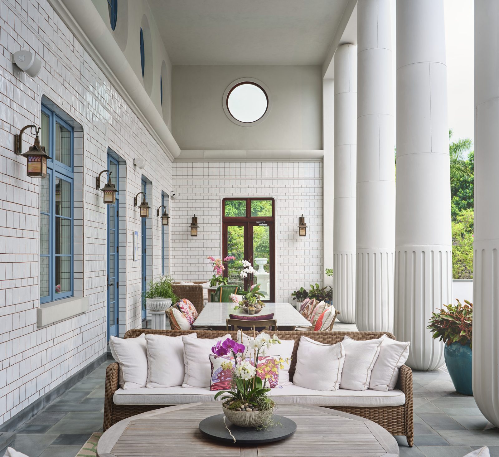 The loggia at the estate